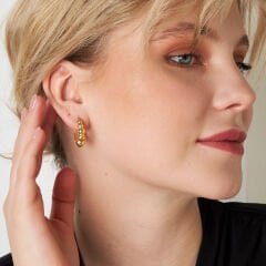 Taşsız İtalyan tasarım küpeler