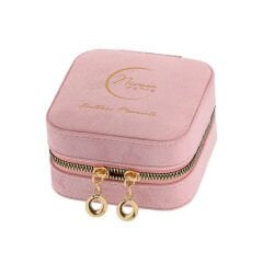 pembe seyahat mücevher kutusu