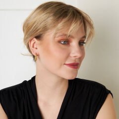 Taşsız İtalyan tasarım küpeler