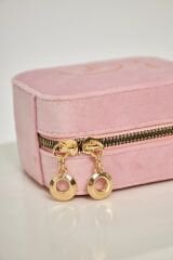pembe seyahat mücevher kutusu