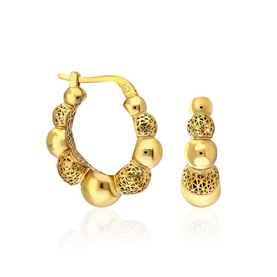 Taşsız İtalyan tasarım küpeler