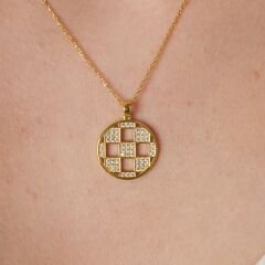 iç kare model kolye