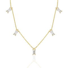 satır içi baget taş kolye