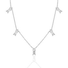 satır içi baget taş kolye