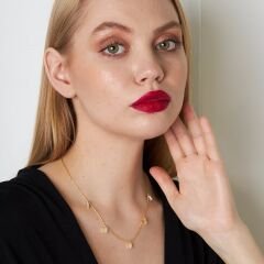 satır içi baget taş kolye