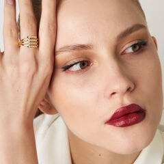 taşlı nervürlü yüzük