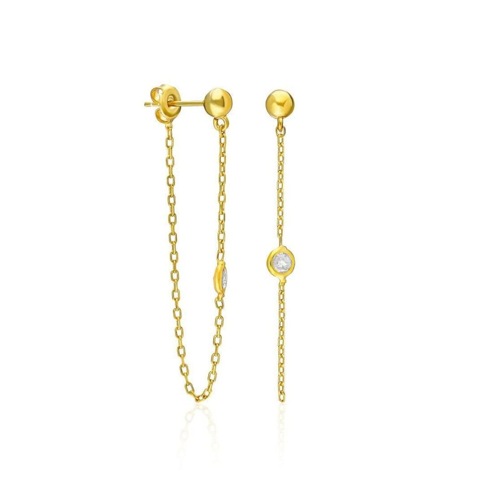 sallanan zirkonyum küpeler