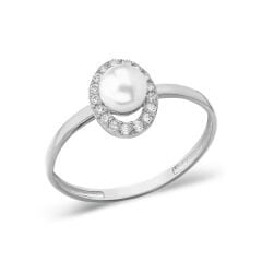 büyük inci taşlı yüzük