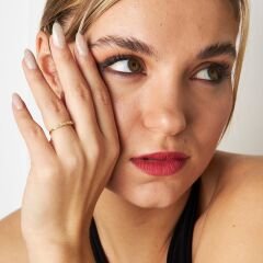 noktalı baget taşlı yüzük