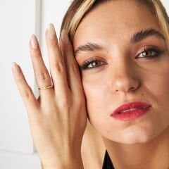 noktalı baget taşlı yüzük