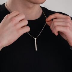 isimli dikdörtgen çubuk kolye