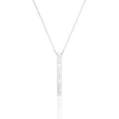 isimli dikdörtgen çubuk kolye