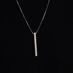 isimli dikdörtgen çubuk kolye