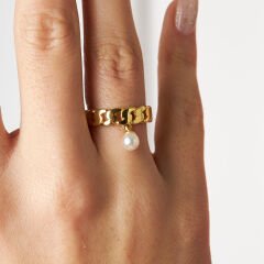 fiyonklu inci yüzük