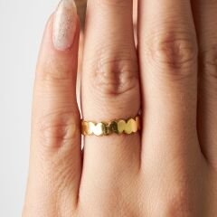 taşsız kalp yüzük