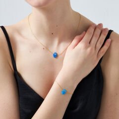 Opal taşlarla süslenmiş  orijinal Fatma el