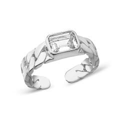 baget taş desenli yüzük