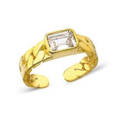 baget taş desenli yüzük