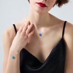 Opal taşlarla süslenmiş  orijinal Fatma el