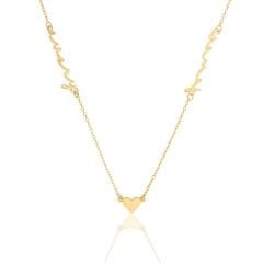 isim kolyesi - iki isim - el yazısı - imzalı - kalp kolye