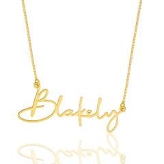 isim kolyesi - yatay isimli imzalı kolye