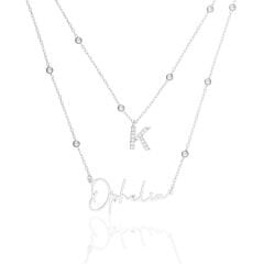 isim kolyesi - taş harfli isim kolyesi