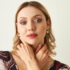 büyük inci taşlı halka küpeler