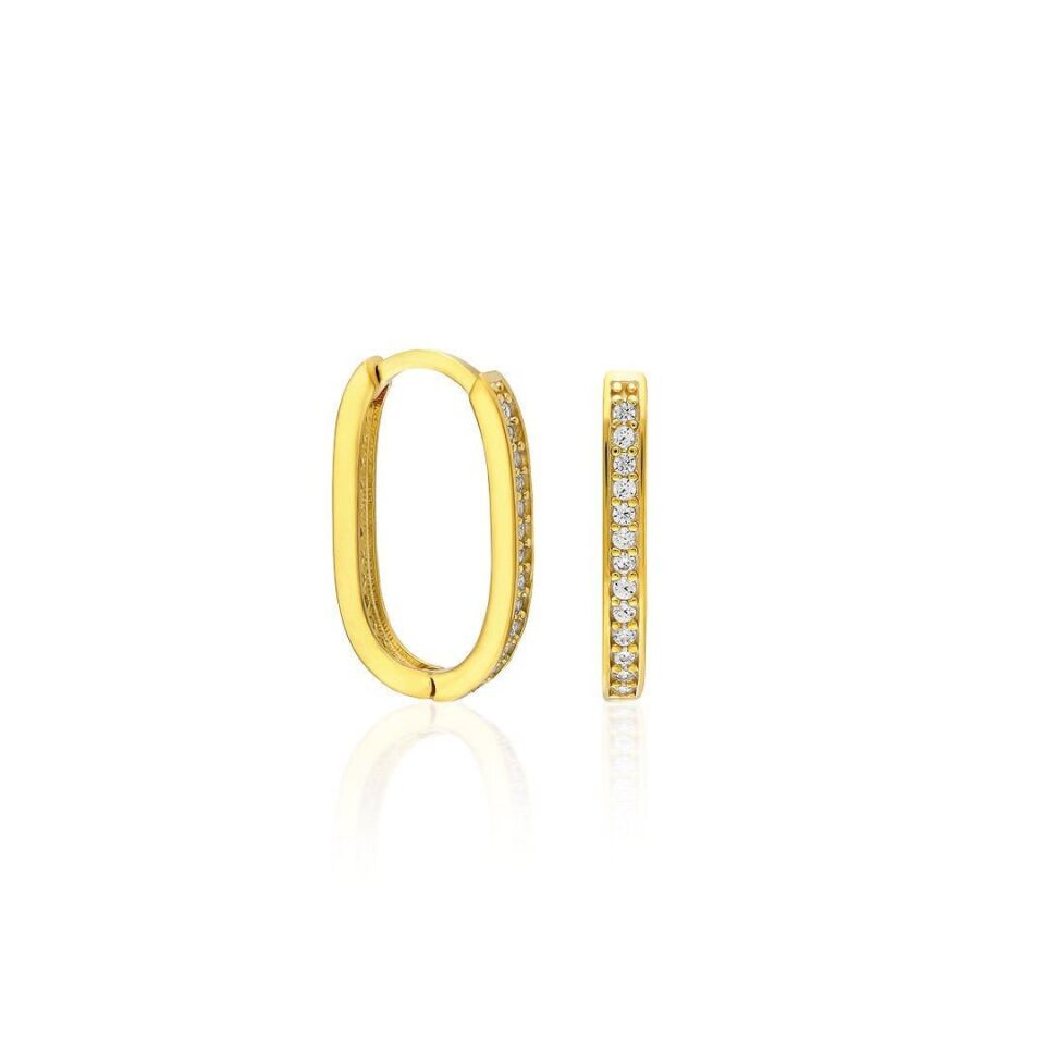 taşlı halka küpeler