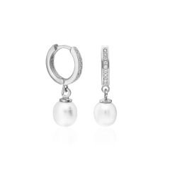 inci taşlı halka küpeler