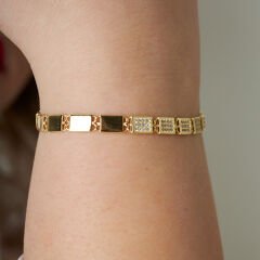 taşlı dikdörtgen bilezik