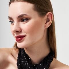 dikdörtgen çizgili kıkırdak küpeler