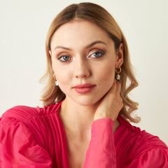 büyük taşlı dikdörtgen baget küpeler