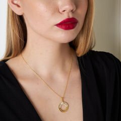 baget taşlı asılı kolye