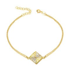 taşlı kare bilezik