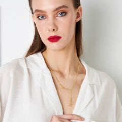 isim kolyesi - harf imzalı Y şeklinde kolye - isim