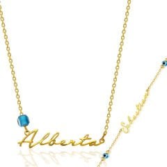 el yazısıyla yazılmış nazar boncuğu isim seti