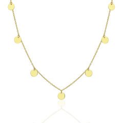 yuvarlak plakalı kolye