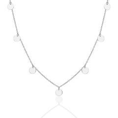 yuvarlak plakalı kolye