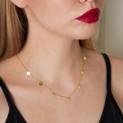 yuvarlak plakalı kolye