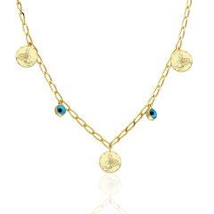 üçlü monogramlı kolye