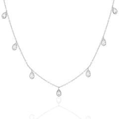 damla ve taşlı kolye