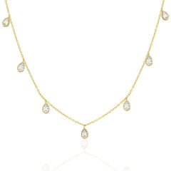 damla ve taşlı kolye