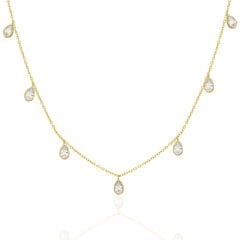 damla ve taşlı kolye