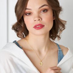 düz ay ve yıldız kolyesi