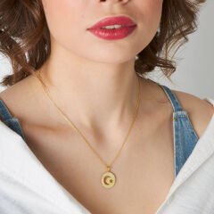 düz ay ve yıldız kolyesi