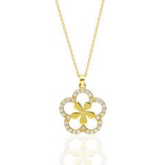 çiçek görünümlü kolye