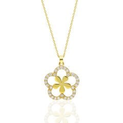 çiçek görünümlü kolye