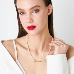 isim kolyesi-inci taneli isim kolyesi