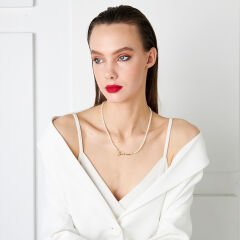 isim kolyesi-inci taneli isim kolyesi