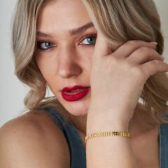 yarım taşlı sivri bilezik